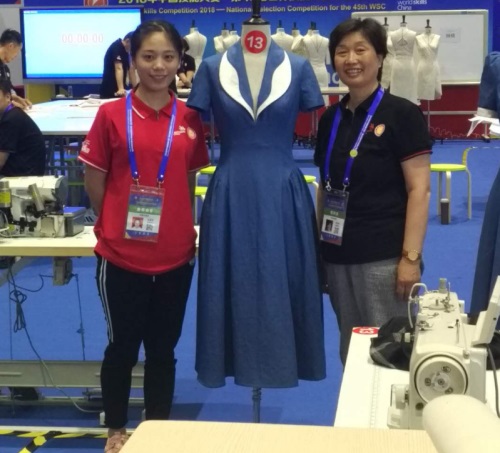 河南工业技师学院王晋级第45届世界技能大赛时装技术项目国家集训队