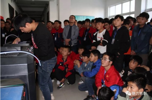 彬州市职教中心3D打印专业迎接陕西省能源职业技术学院指导