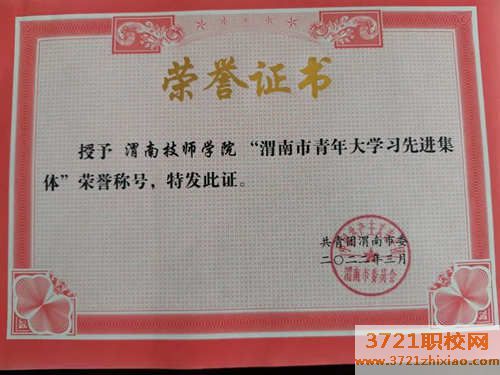 【渭南技师学院】渭南技师学院共青团工作获市级多项荣誉