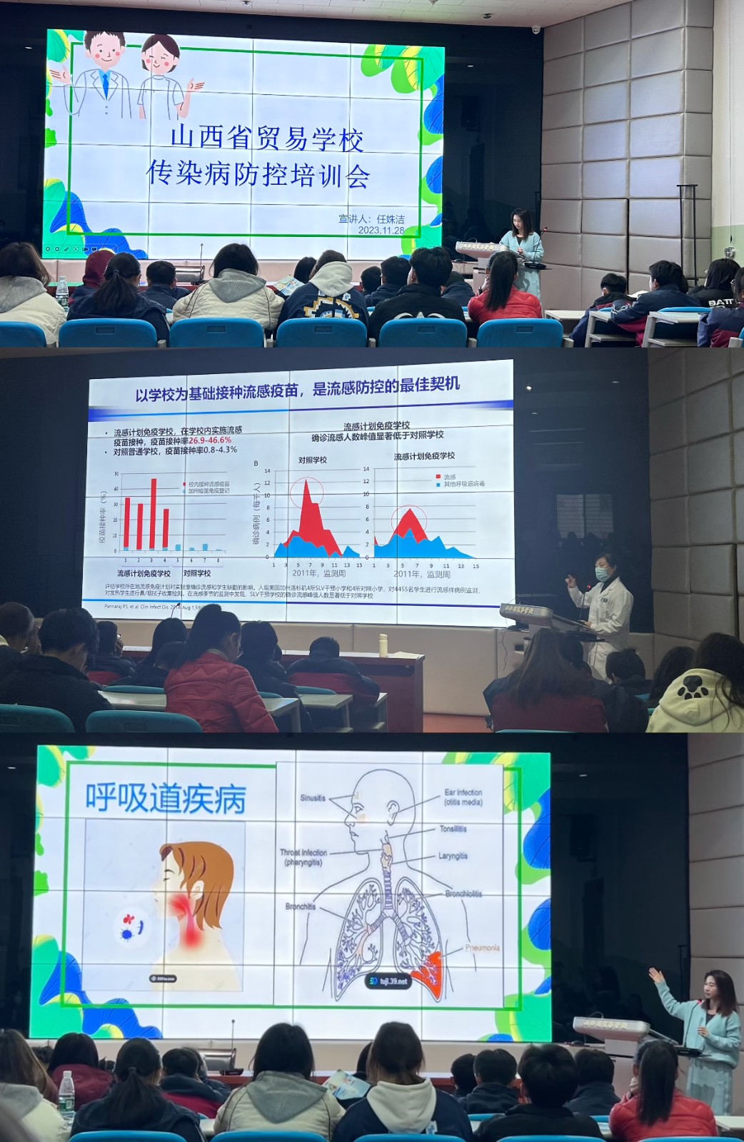 【山西化妆培训】山西省贸易学校冬季传染病防控培训会圆满结束