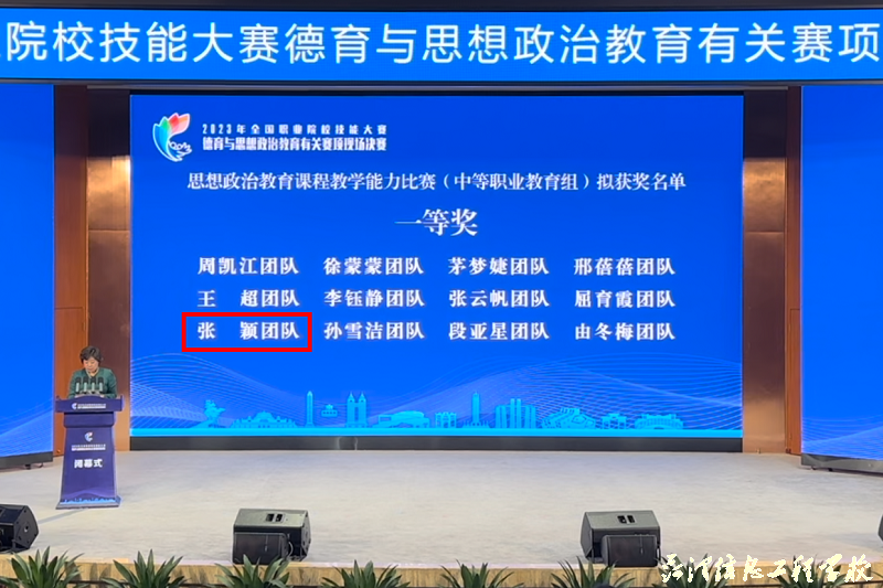 【菏泽职校】山东省菏泽信息工程学校张颖、毕志华、肖钦鑫、杨慧芳团队荣获2023年全国职业院校思政课教学能力大赛一等奖