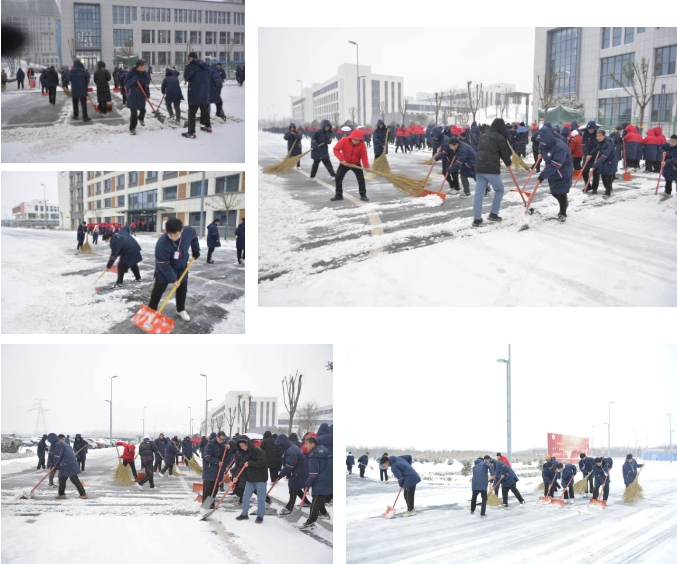 【德州保安学校】扫雪除冰大作战 畅通道路保安全  山东德州汽车摩托车专修学院组织全校师生开展扫雪除冰活动