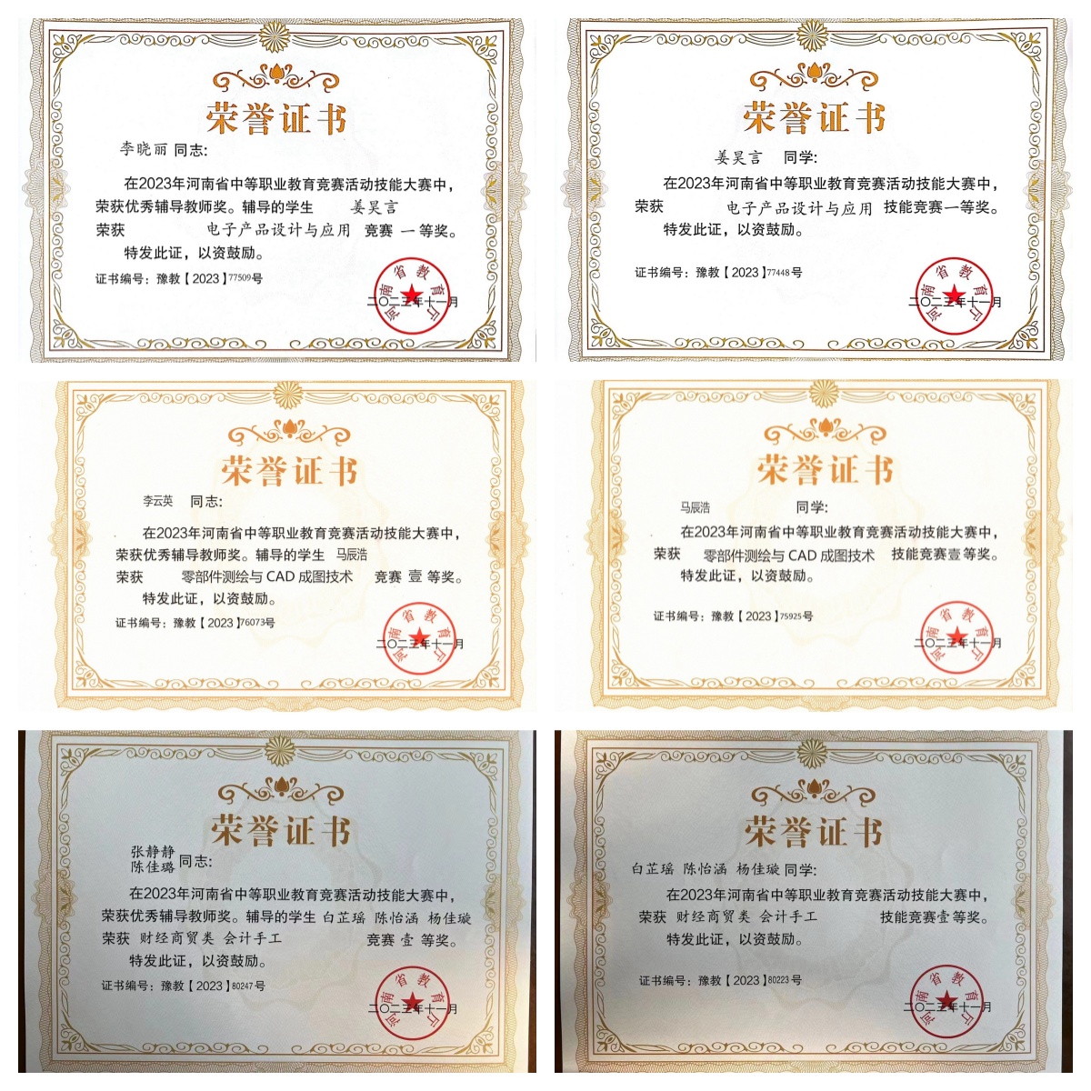 【洛阳职业学校】喜报