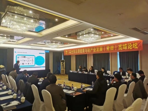 【温州职业学校】温州市轻工职业学校陈光平书记参加第二届全国足踝健康与鞋产业发展（青田）高峰论坛并发言